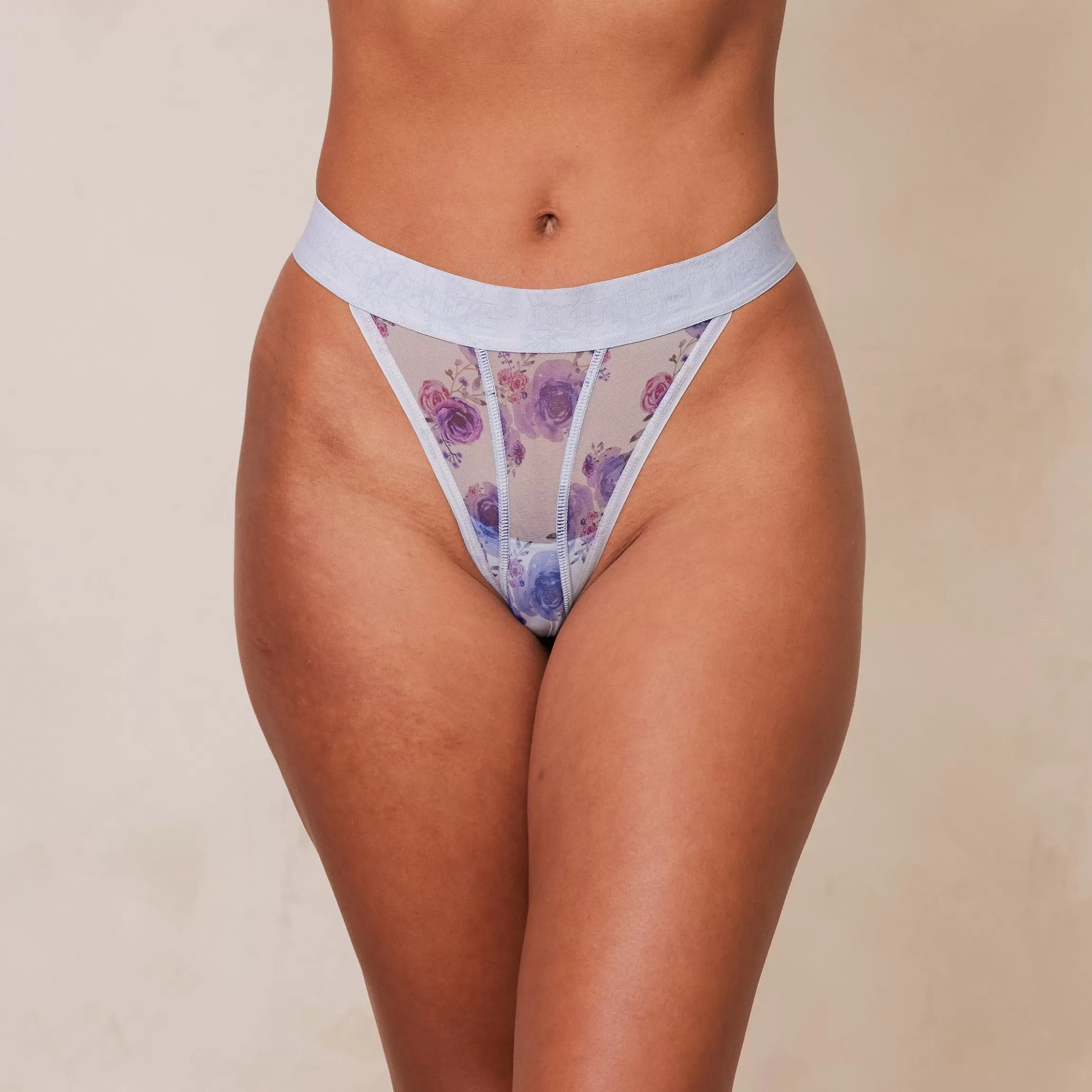 Kvinna Lounge Underwear Floral Mesh Stringtrosor