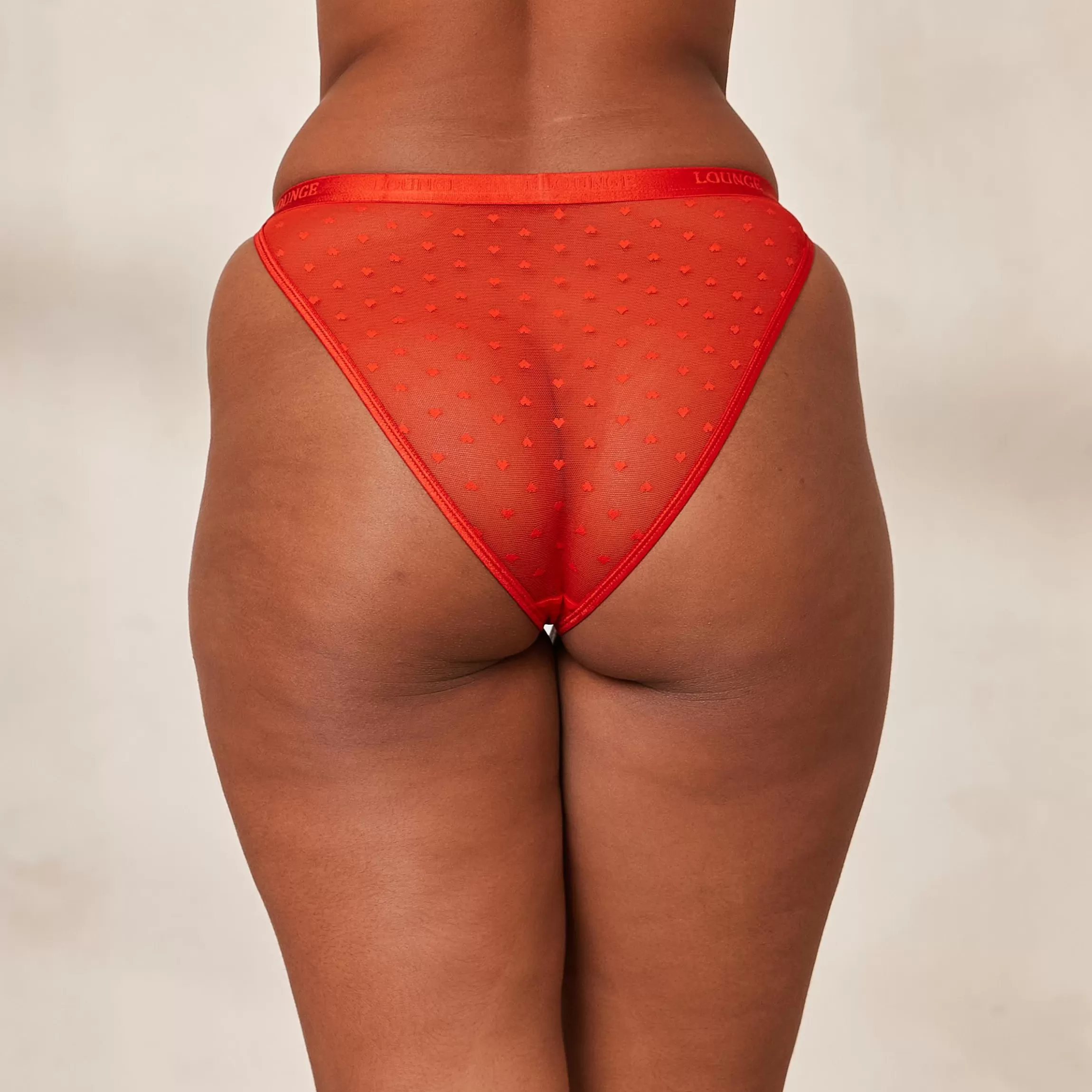 Kvinna Lounge Underwear Love Heart Mesh Triangle Trosor