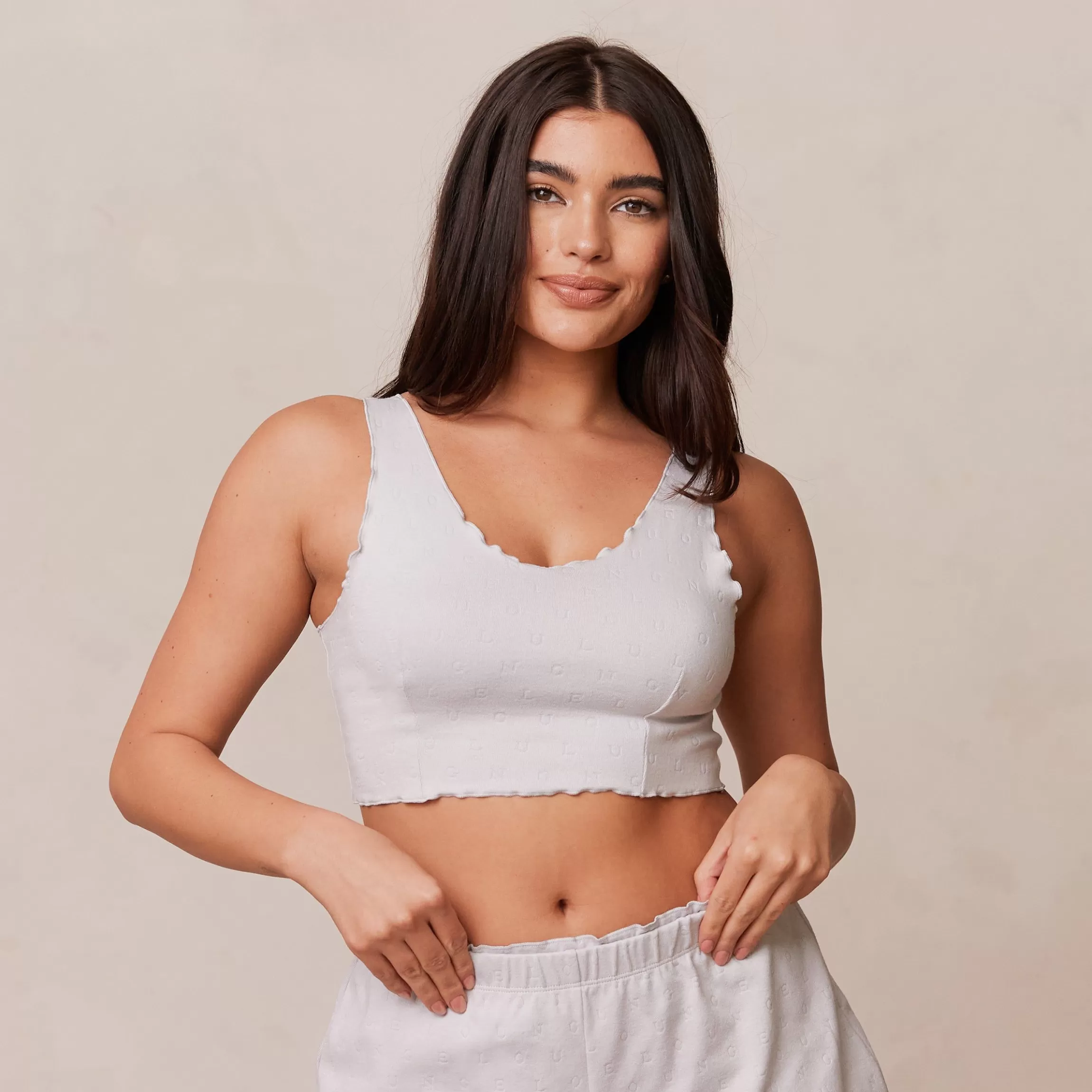 Kvinna Lounge Underwear Ruffle Pyjamatopp