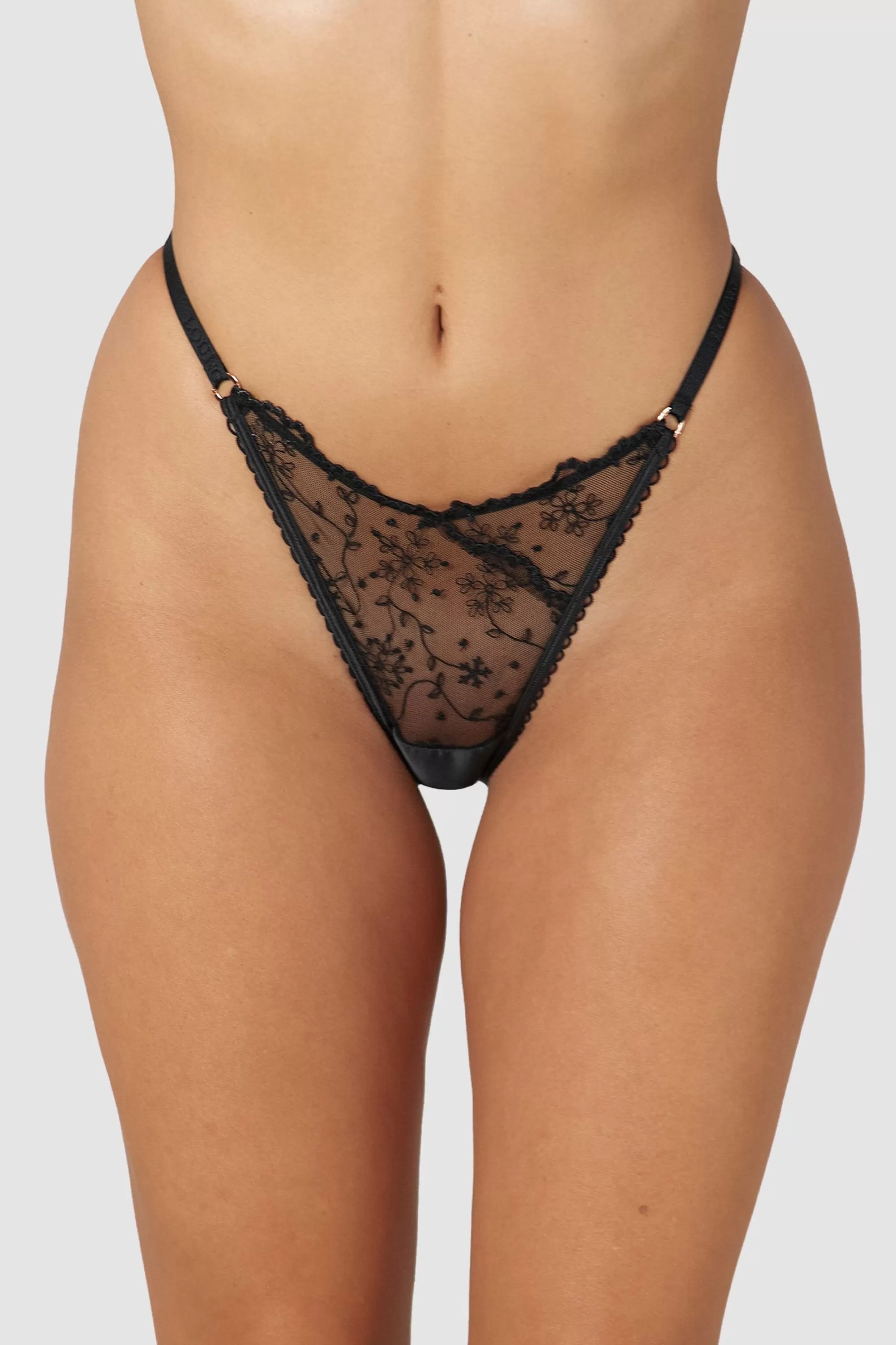 Kvinna Lounge Underwear Slinky Trosor Med Oppen Rygg